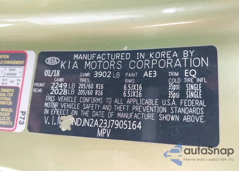 2018 Kia Soul from USA, damaged, VIN KNDJN2A23J7905164